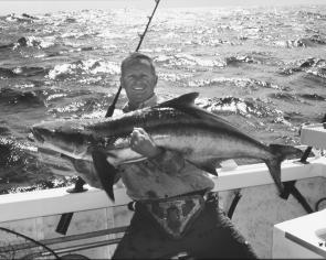 They may not be as big as this 30kg specimen but there is always the chance of cobia this month mixed with the kings.